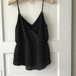 Aritzia Bavarian Black Silk Camisole